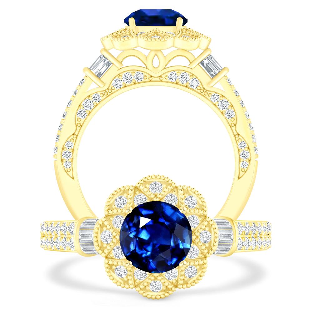 Yellow Gold - Sapphire