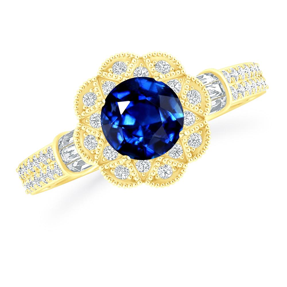 Yellow Gold - Sapphire