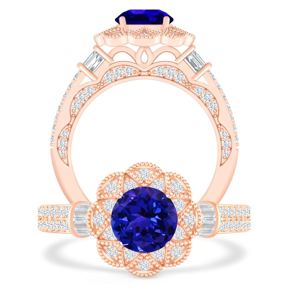 Rose Gold - Tanzanite