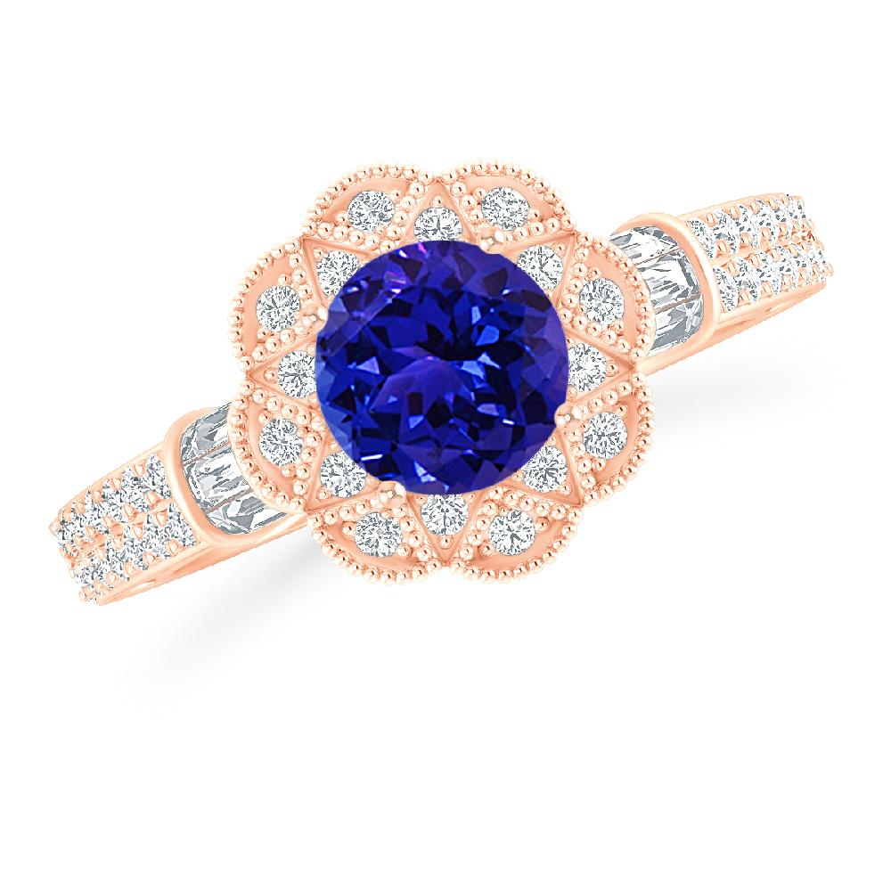 Rose Gold - Tanzanite