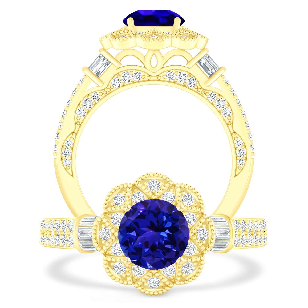 Yellow Gold - Tanzanite