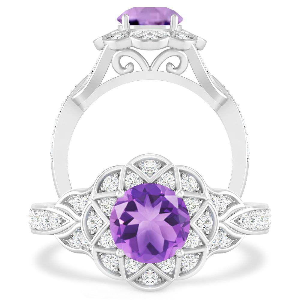 White Gold - Amethyst