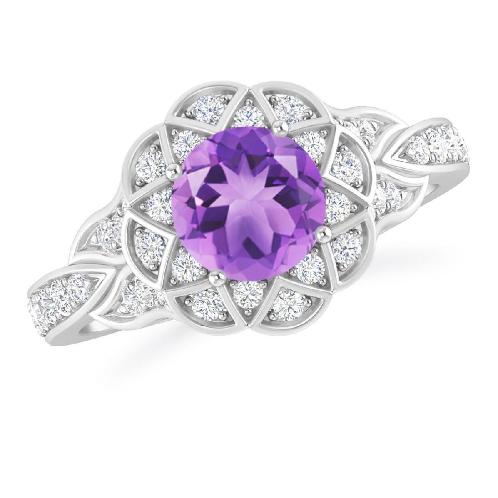 White Gold - Amethyst