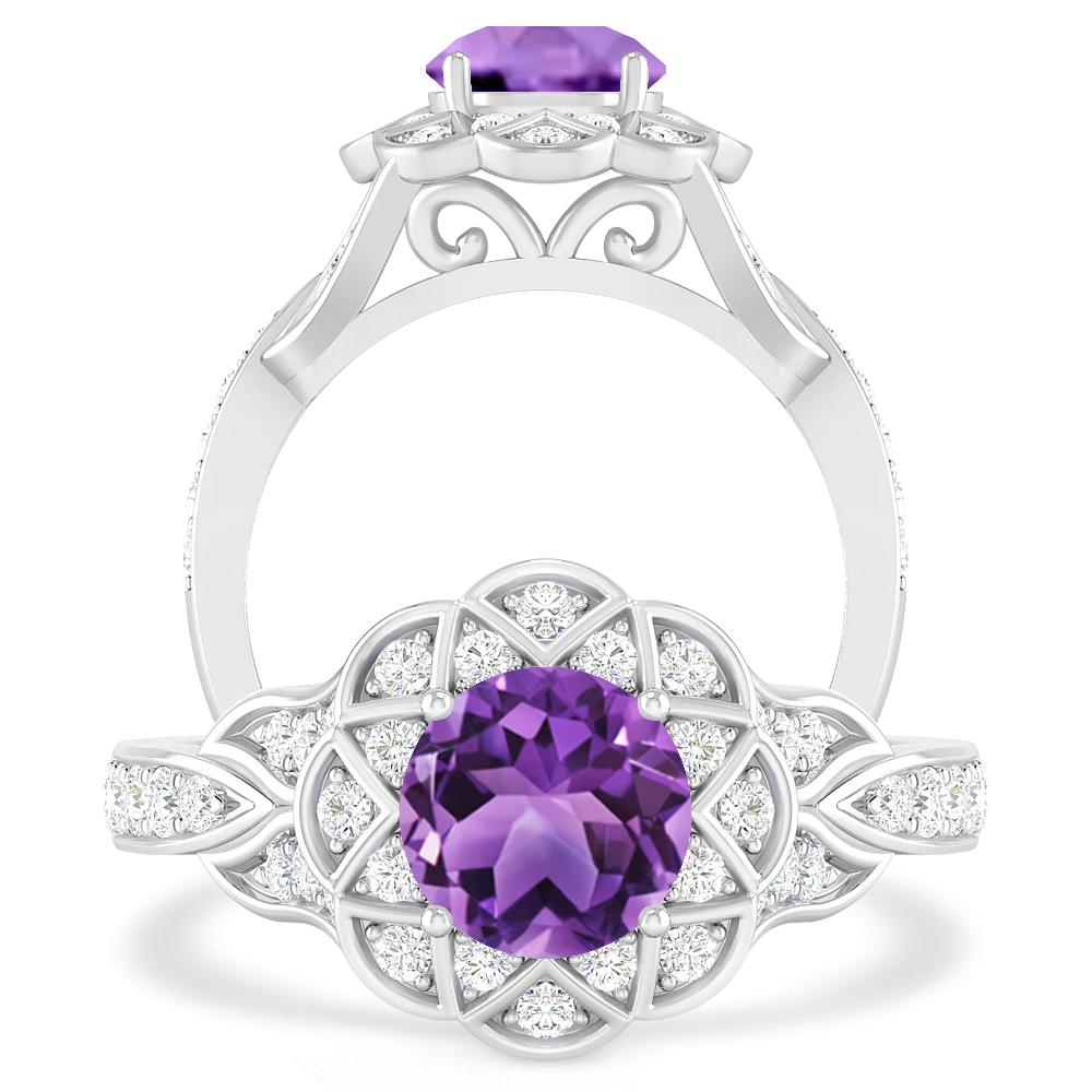 White Gold - Amethyst