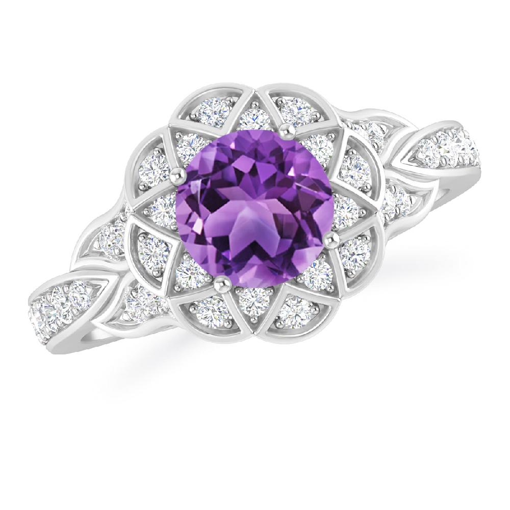 White Gold - Amethyst