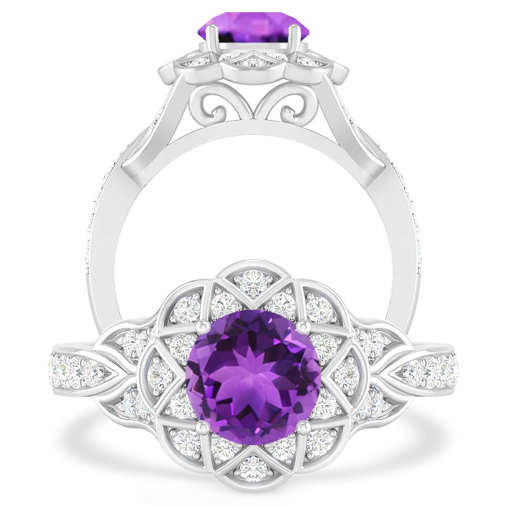 White Gold - Amethyst