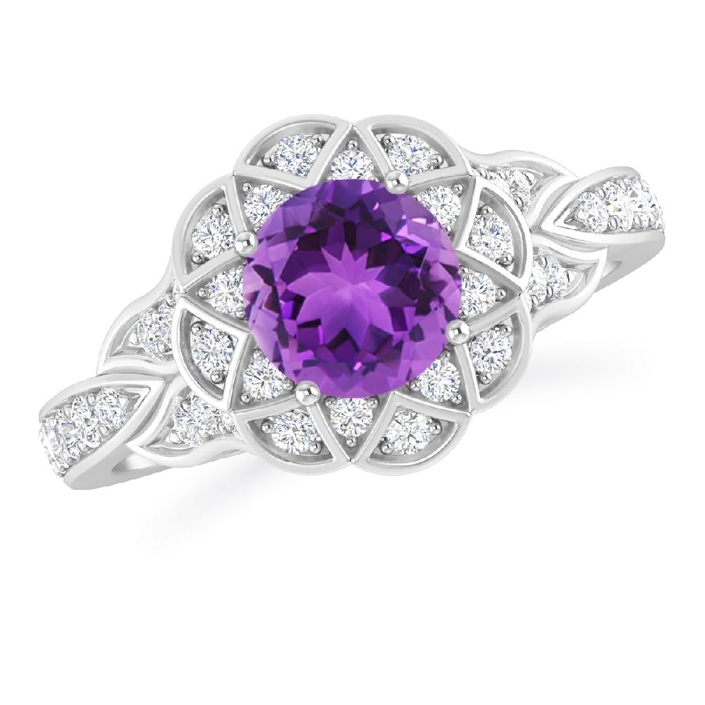 White Gold - Amethyst