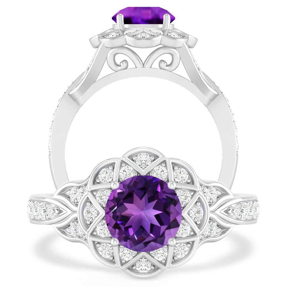 White Gold - Amethyst