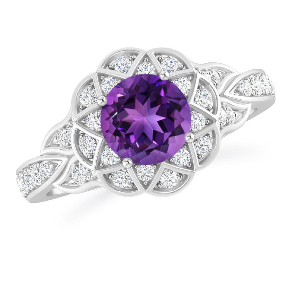 White Gold - Amethyst