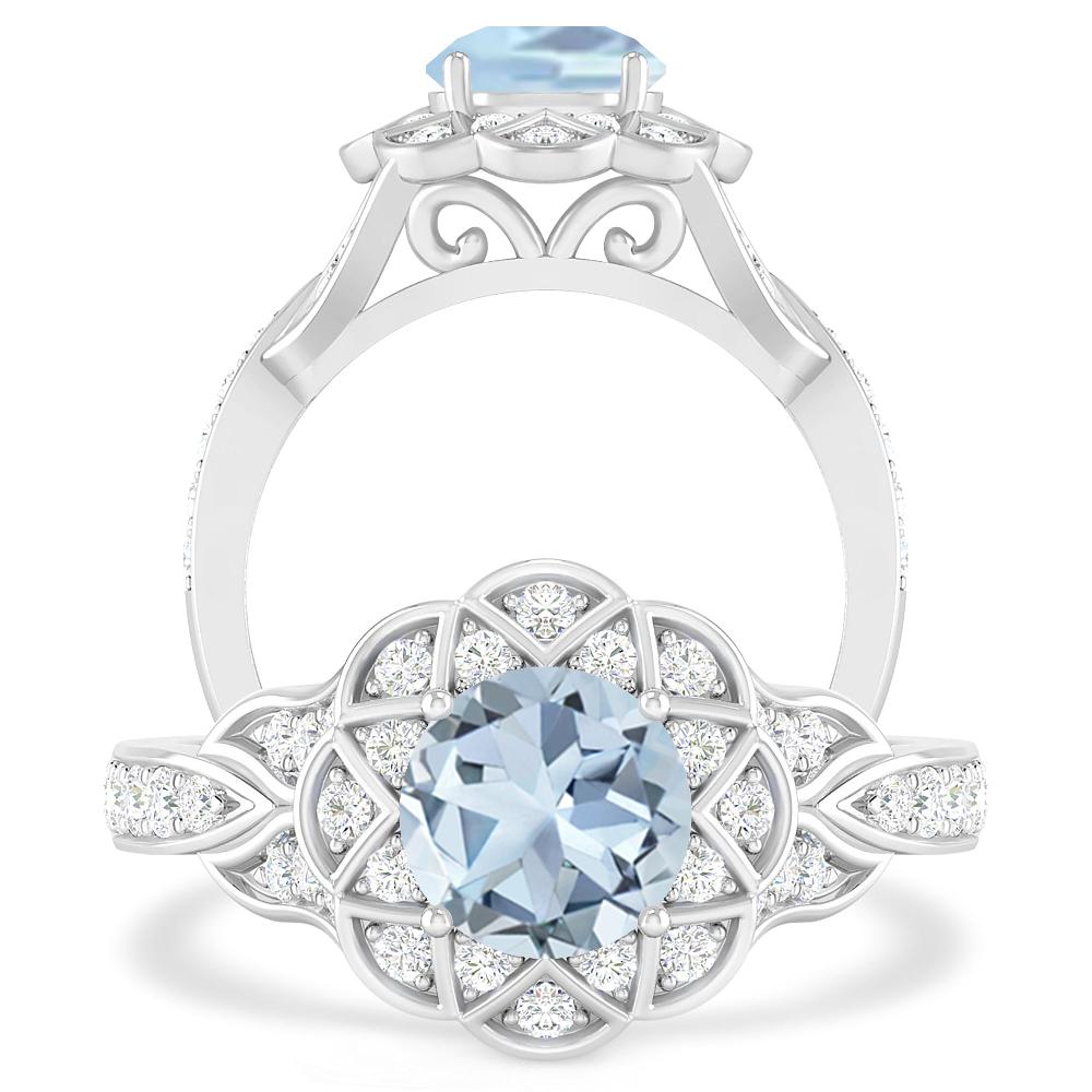 White Gold - Aquamarine