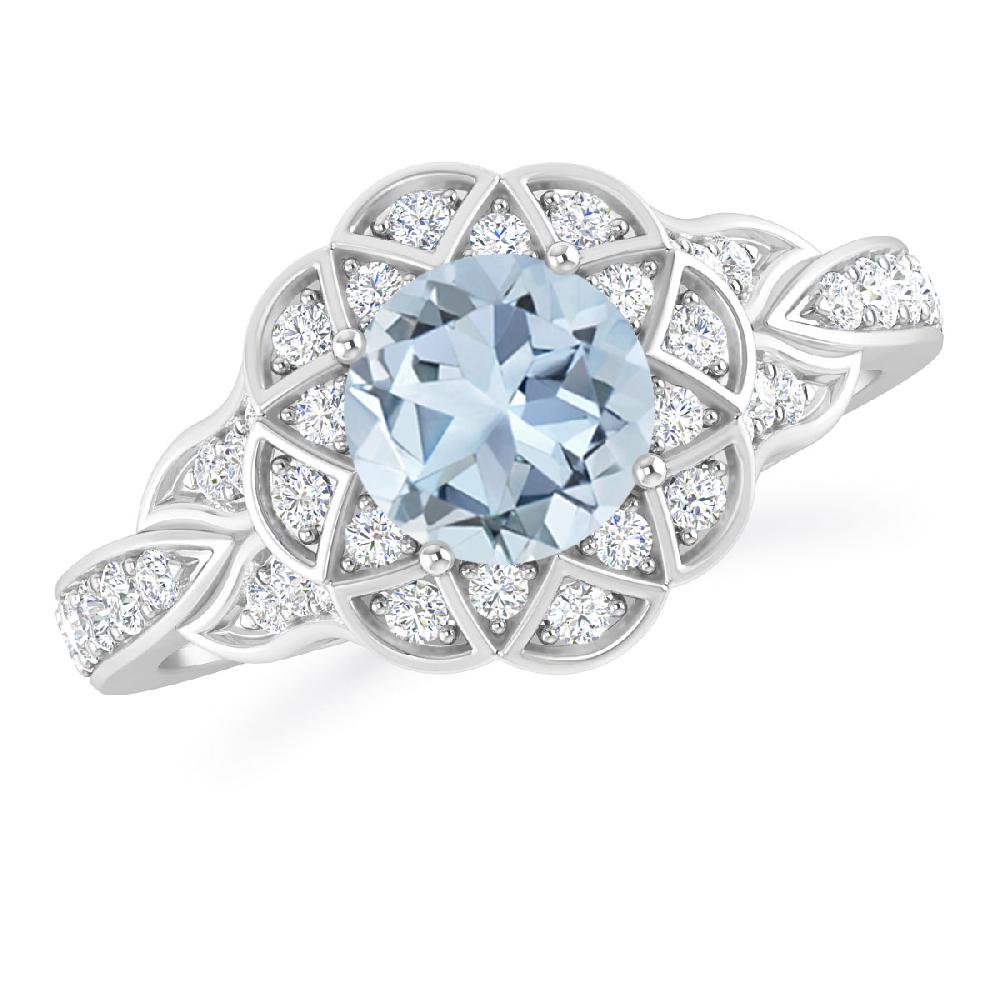 White Gold - Aquamarine