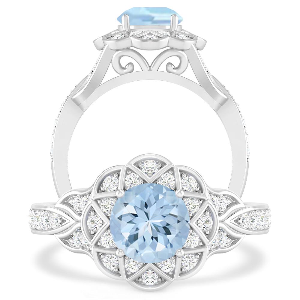 White Gold - Aquamarine