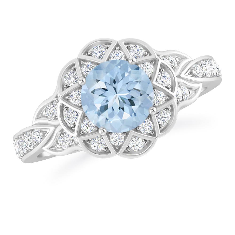 White Gold - Aquamarine