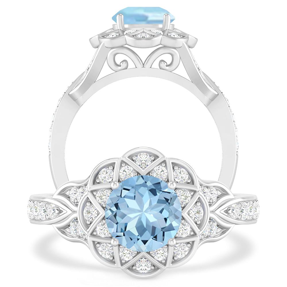 White Gold - Aquamarine