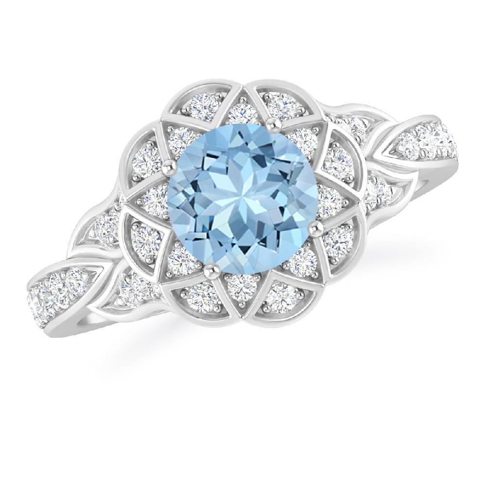 White Gold - Aquamarine