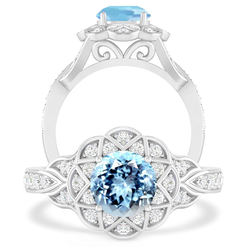 White Gold - Aquamarine