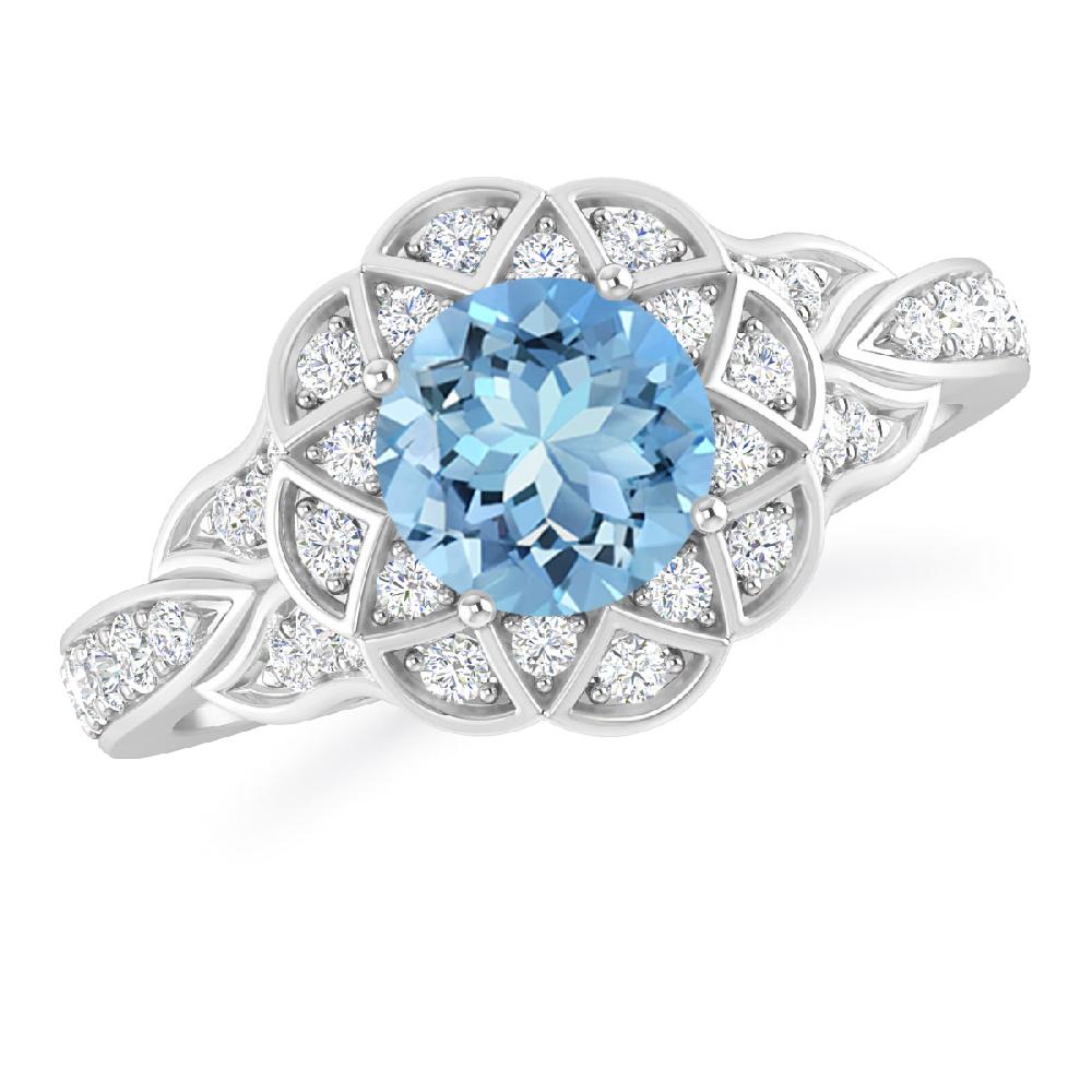 White Gold - Aquamarine