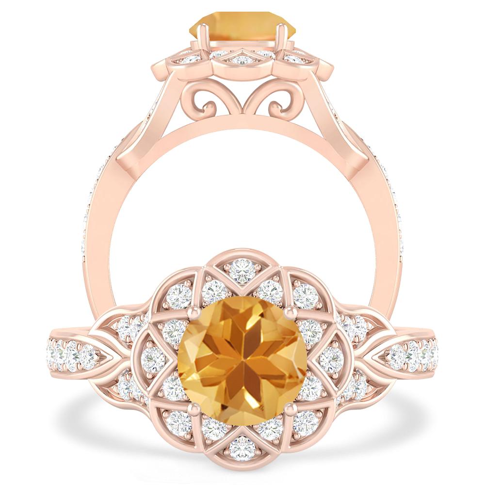 Rose Gold - Citrine