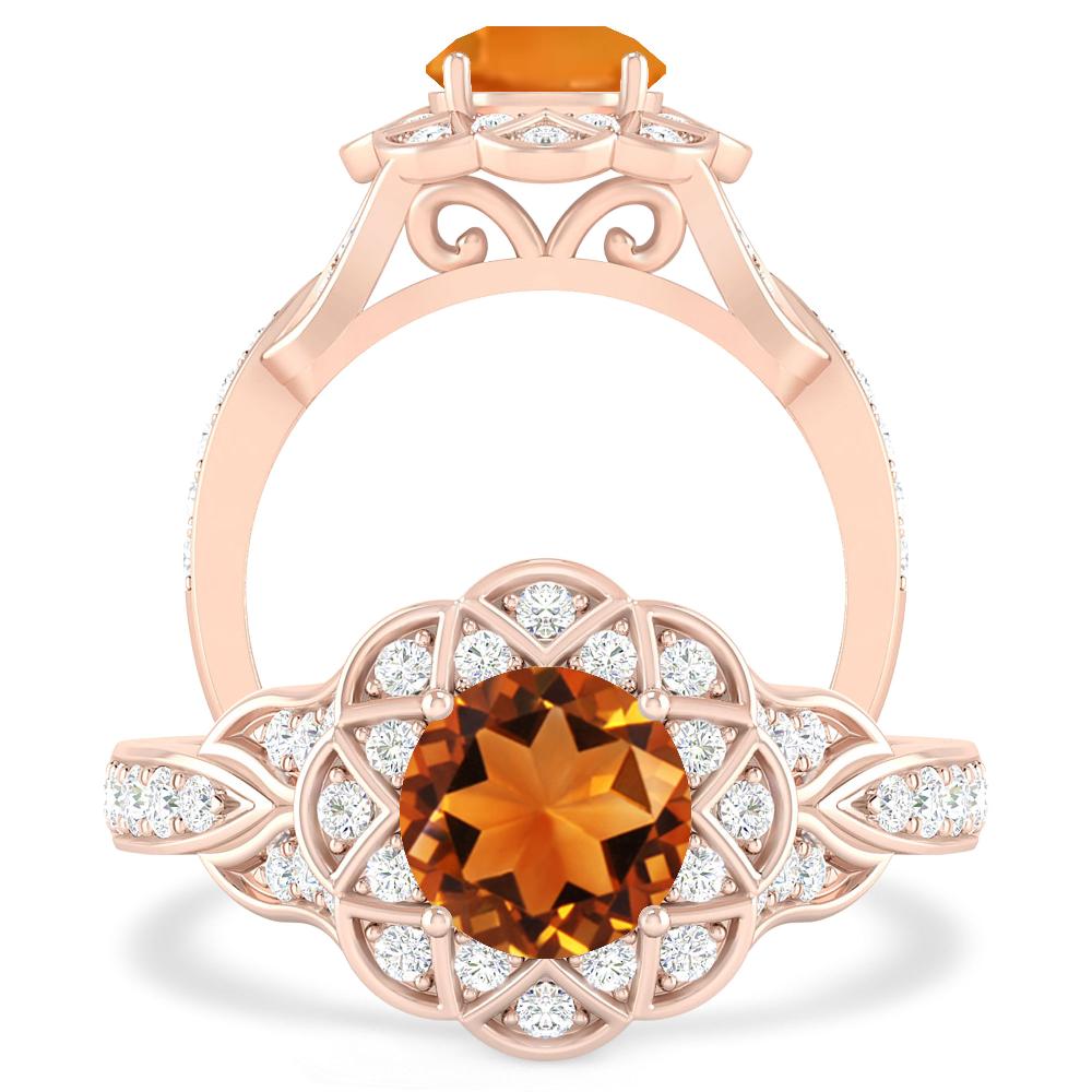 Rose Gold - Citrine