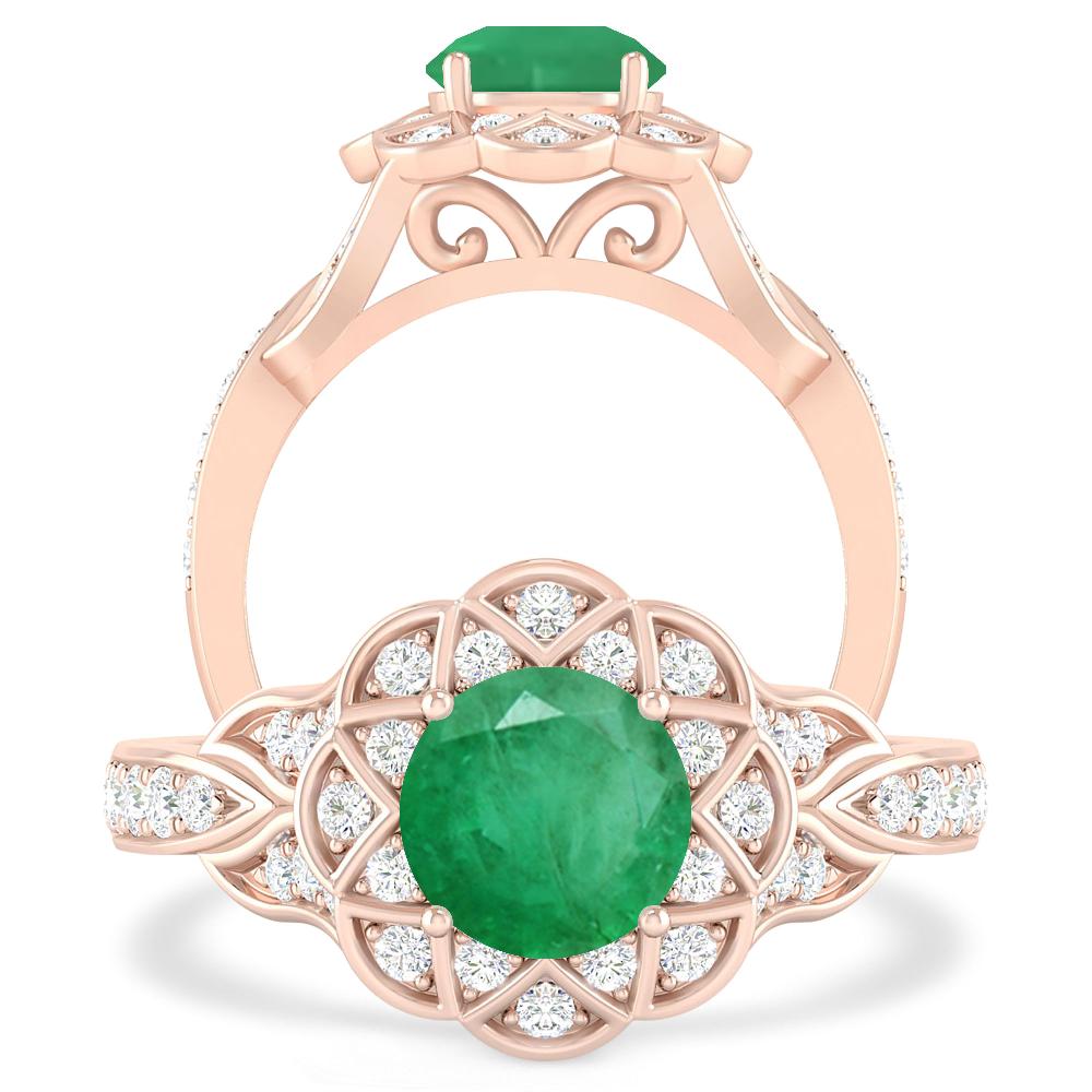 Rose Gold - Emerald