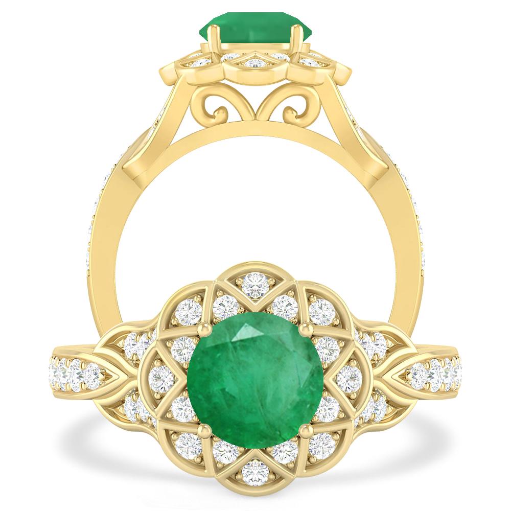 Yellow Gold - Emerald