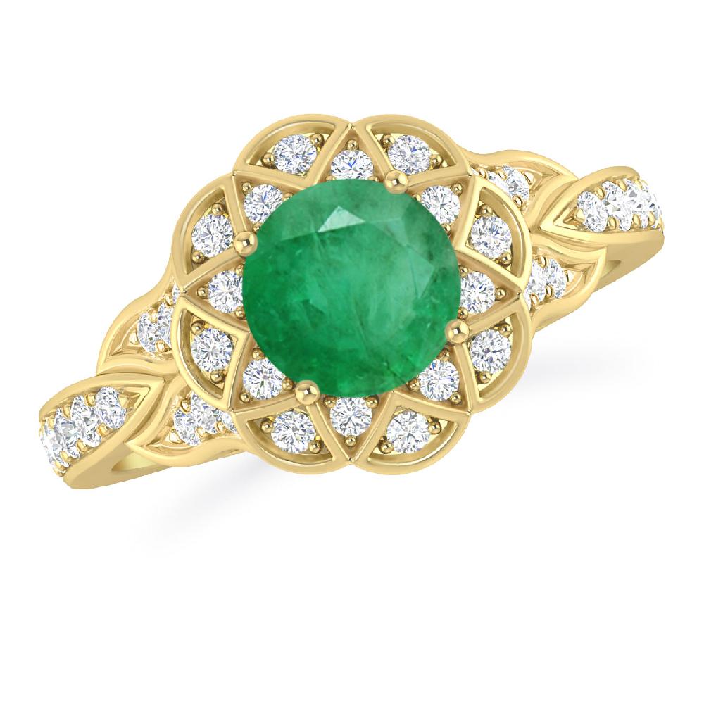 Yellow Gold - Emerald