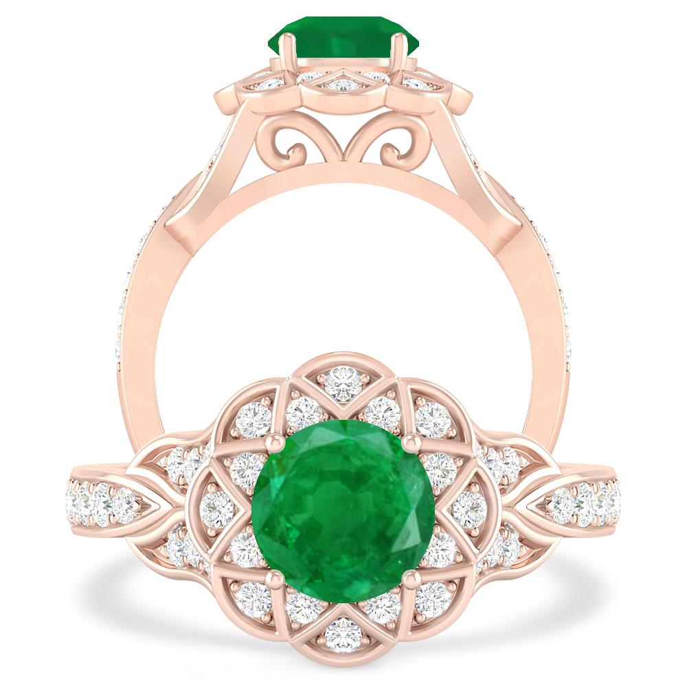 Rose Gold - Emerald