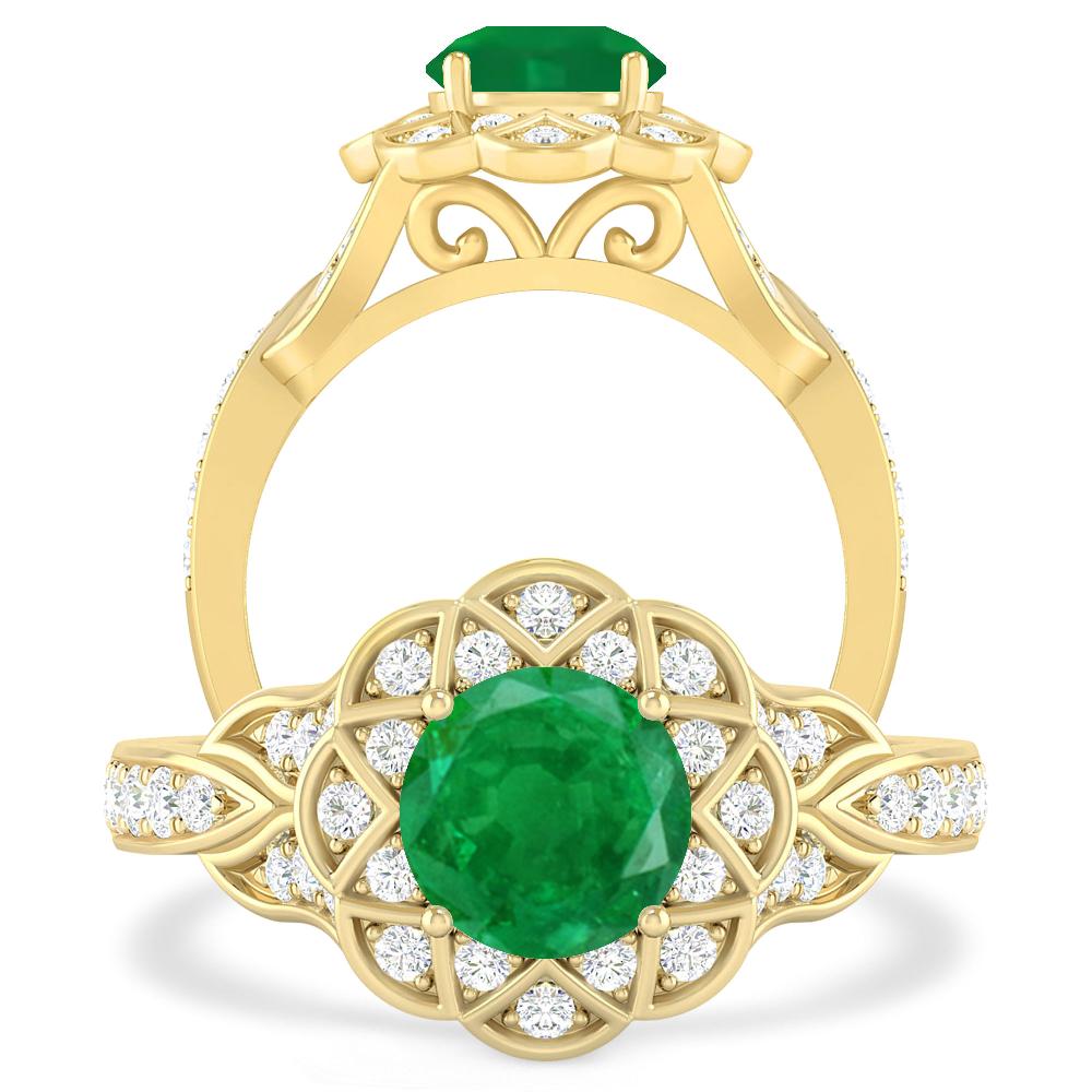 Yellow Gold - Emerald