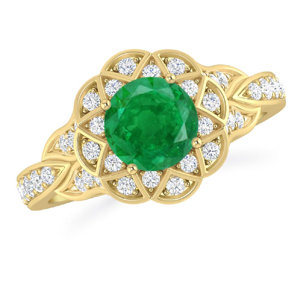 Yellow Gold - Emerald