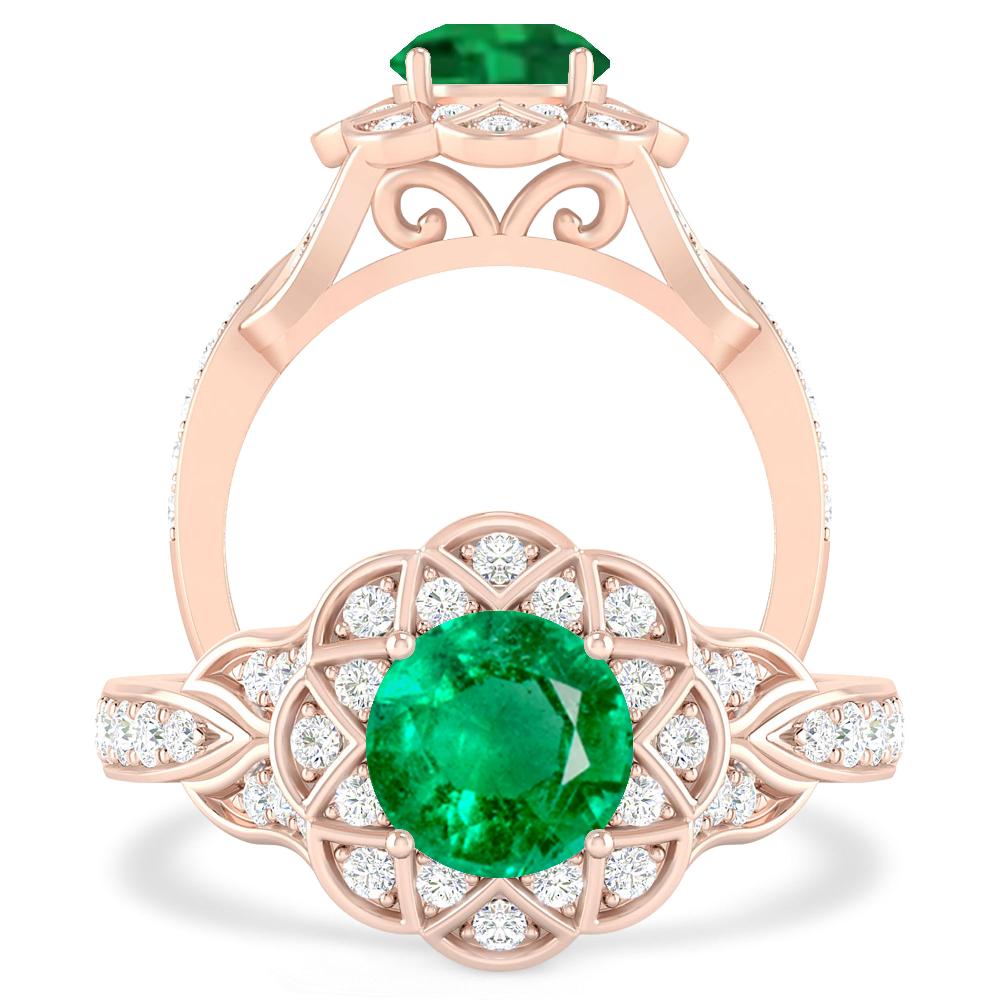 Rose Gold - Emerald