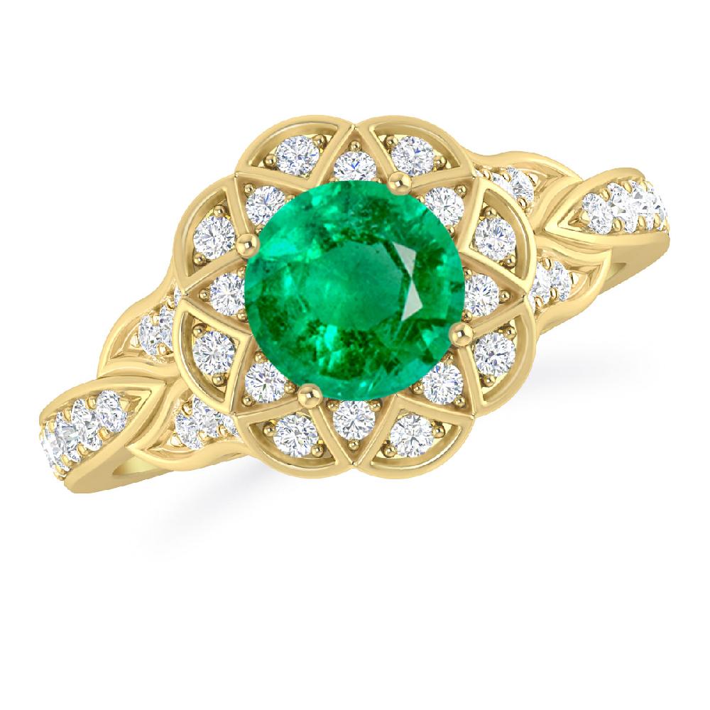 Yellow Gold - Emerald