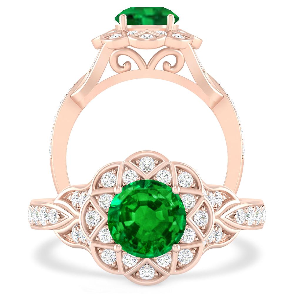 Rose Gold - Emerald