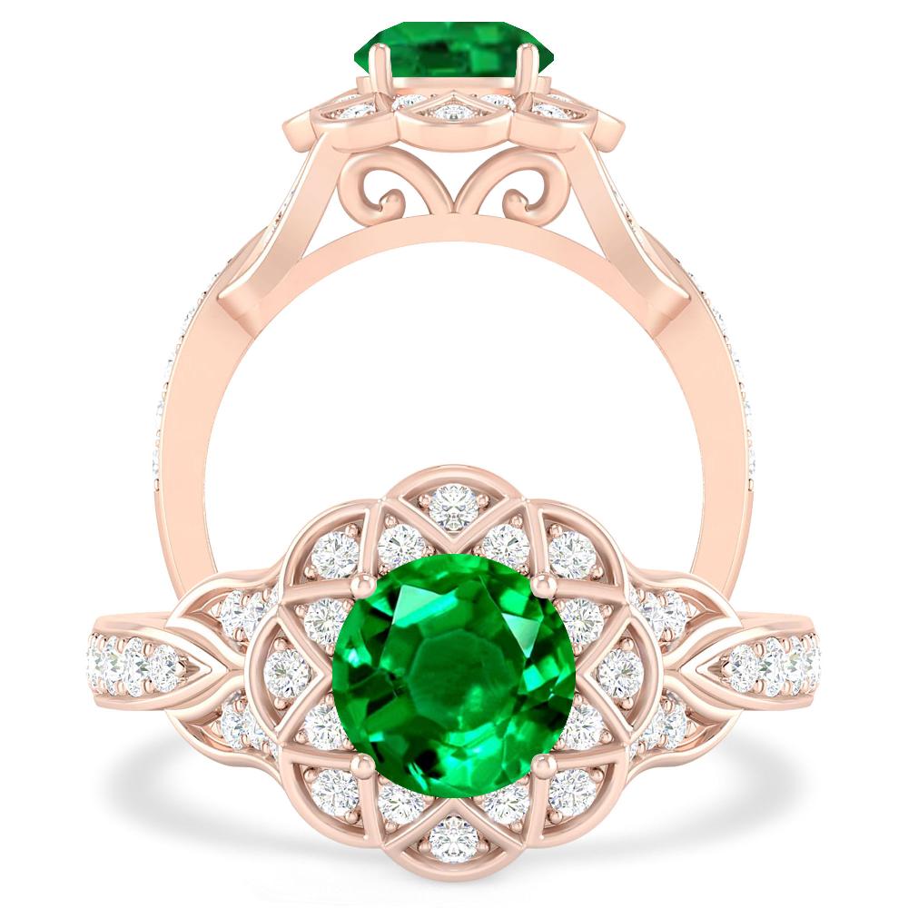 Rose Gold - Emerald