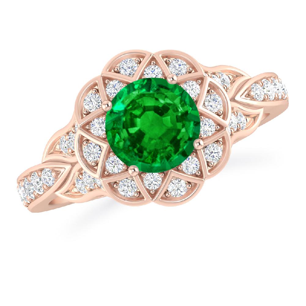 Rose Gold - Emerald