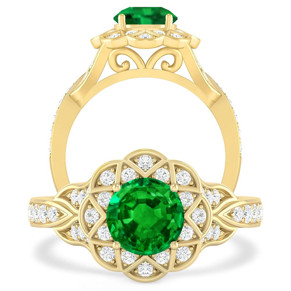 Yellow Gold - Emerald