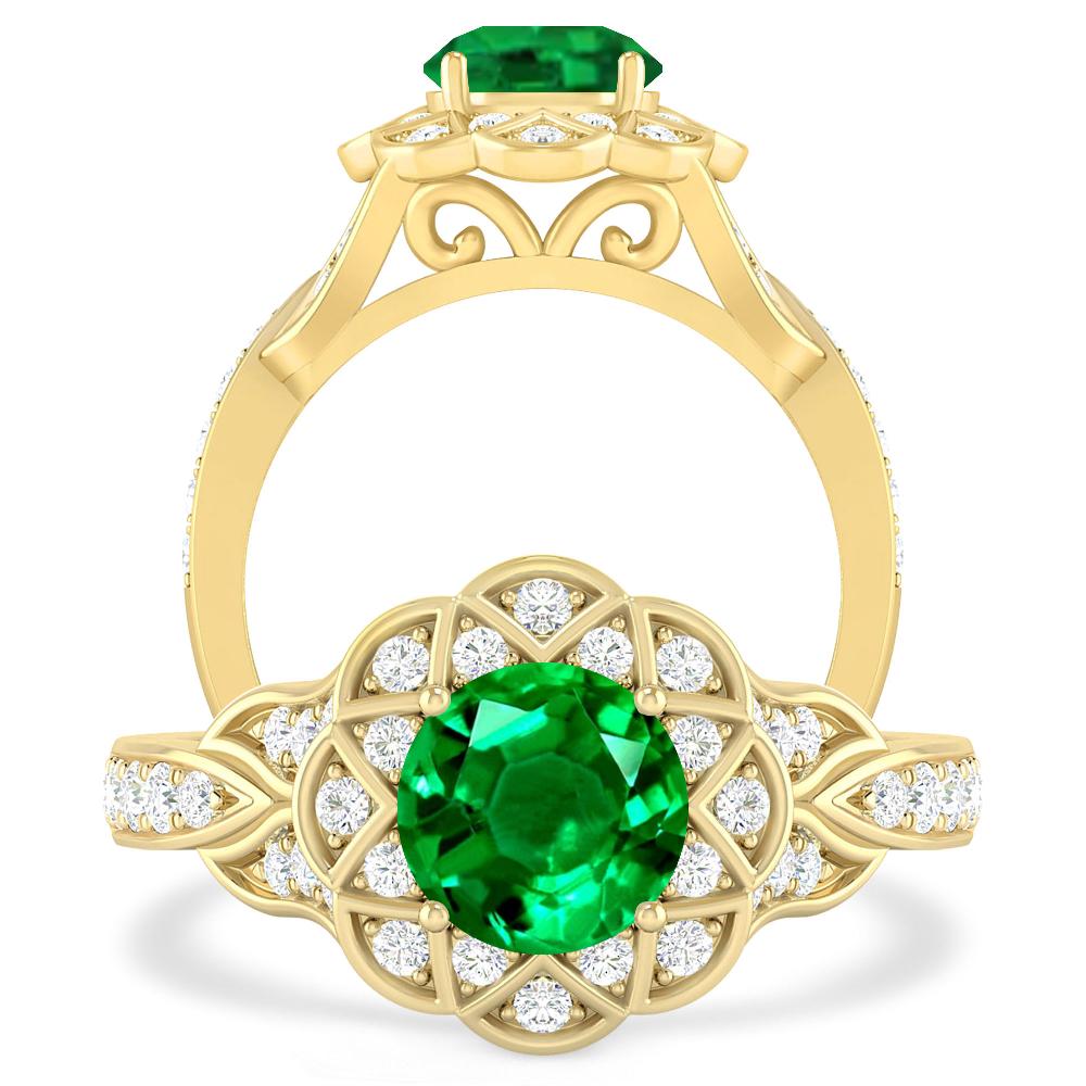 Yellow Gold - Emerald