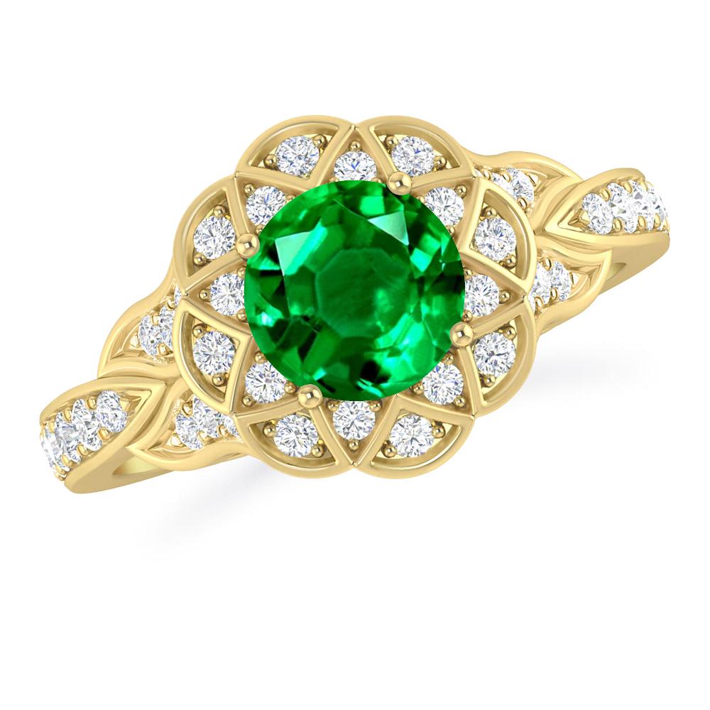 Yellow Gold - Emerald