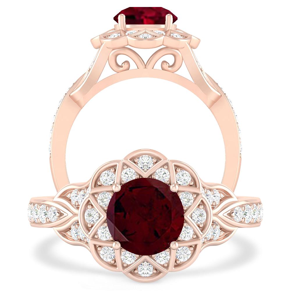 Rose Gold - Garnet