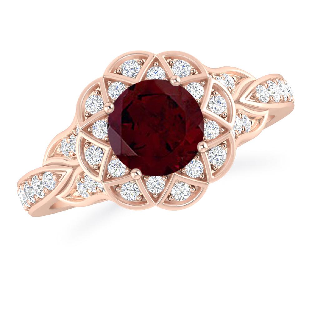 Rose Gold - Garnet