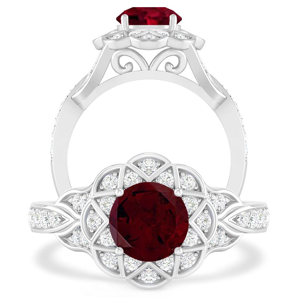 White Gold - Garnet