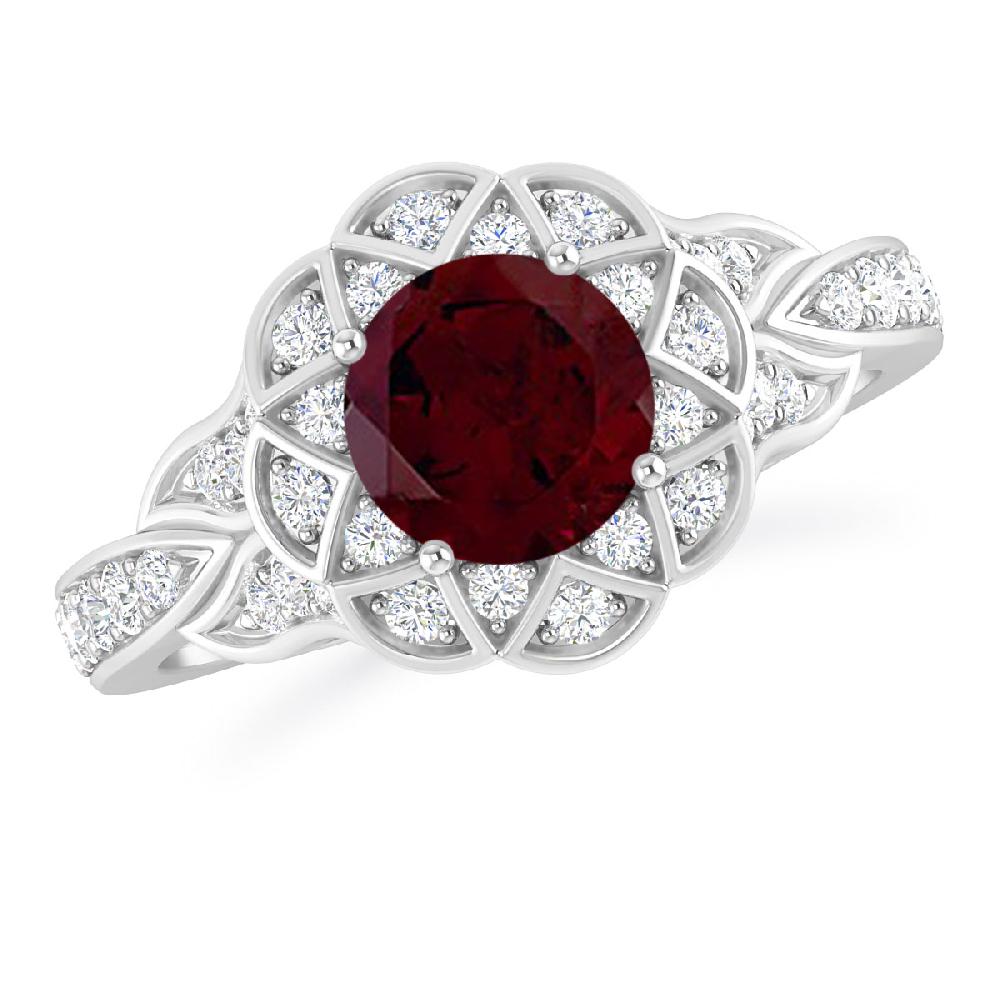 White Gold - Garnet