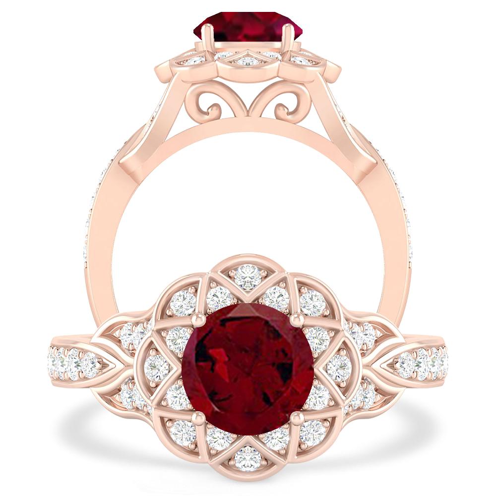 Rose Gold - Garnet