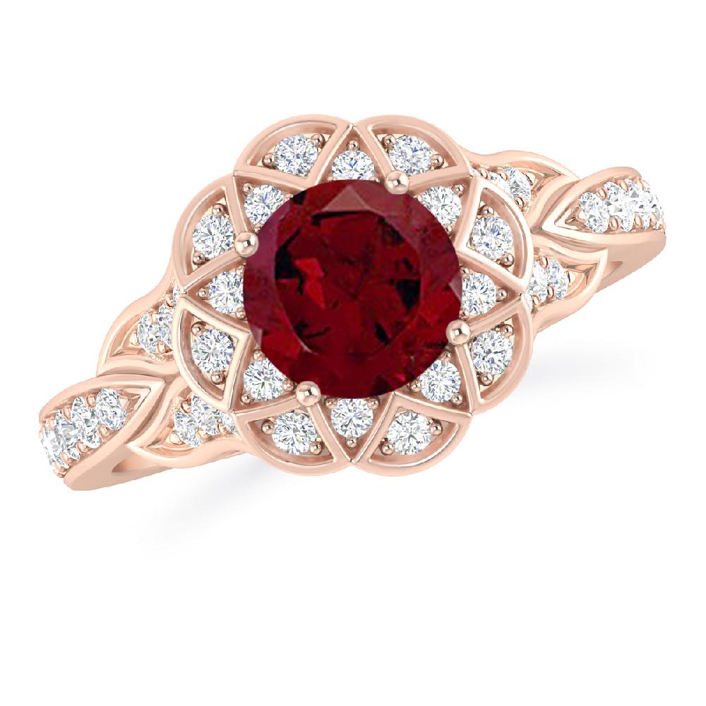 Rose Gold - Garnet