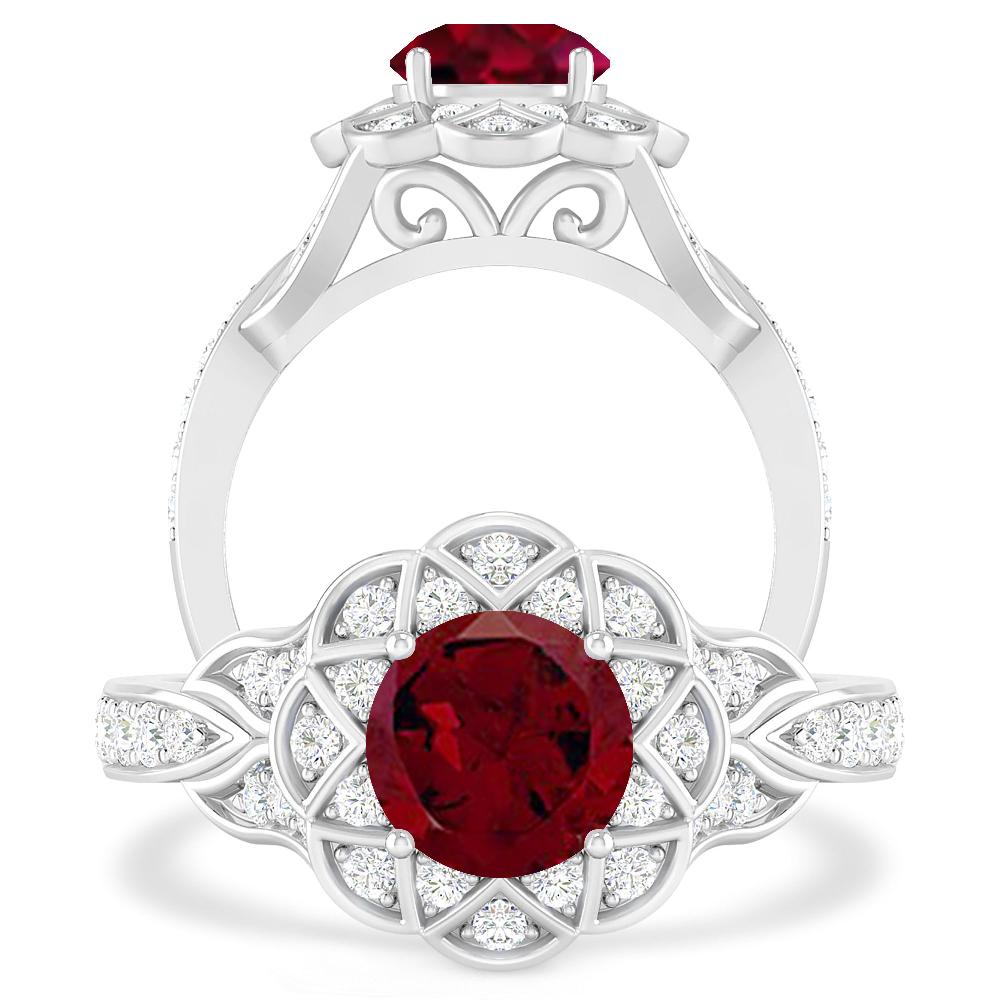 White Gold - Garnet