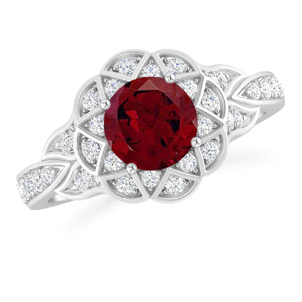 White Gold - Garnet