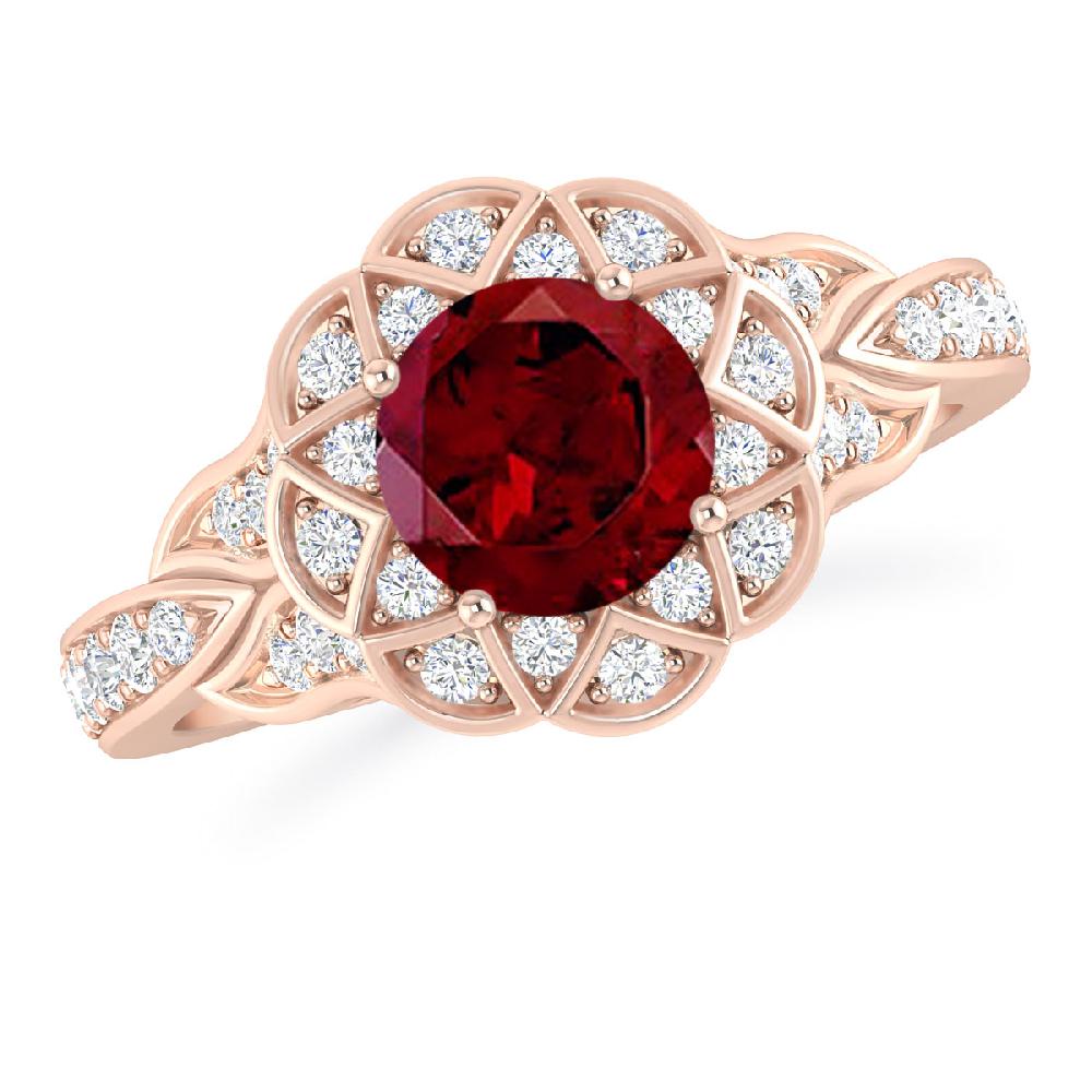 Rose Gold - Garnet