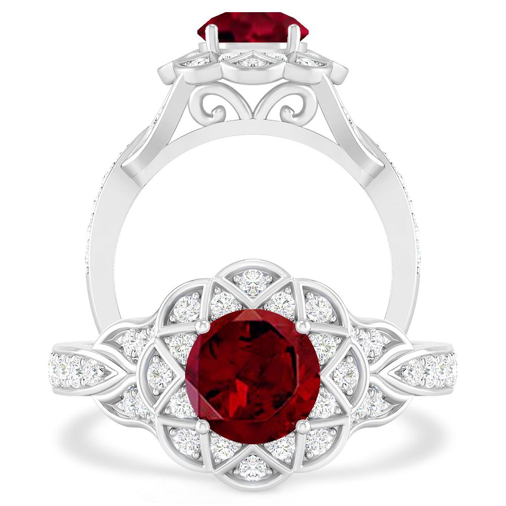 White Gold - Garnet