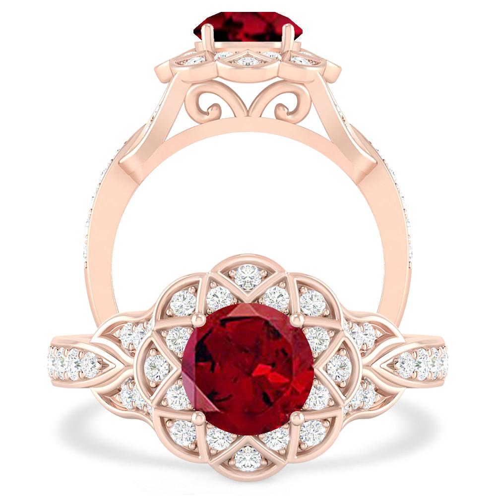 Rose Gold - Garnet