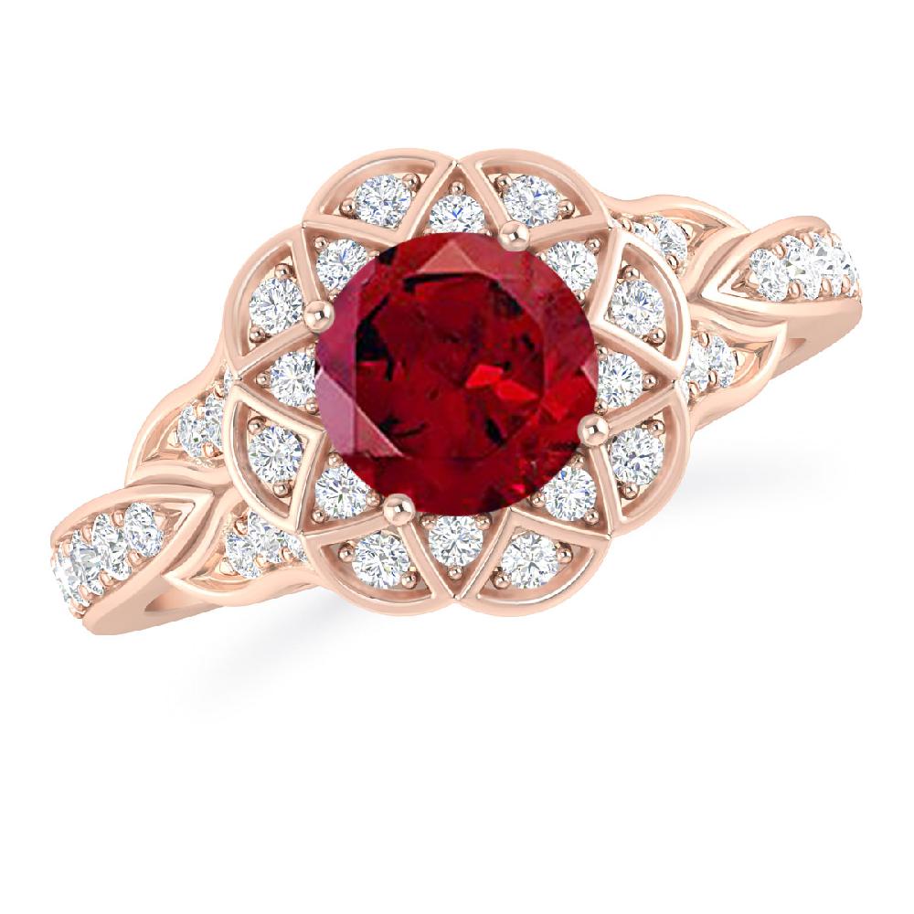 Rose Gold - Garnet