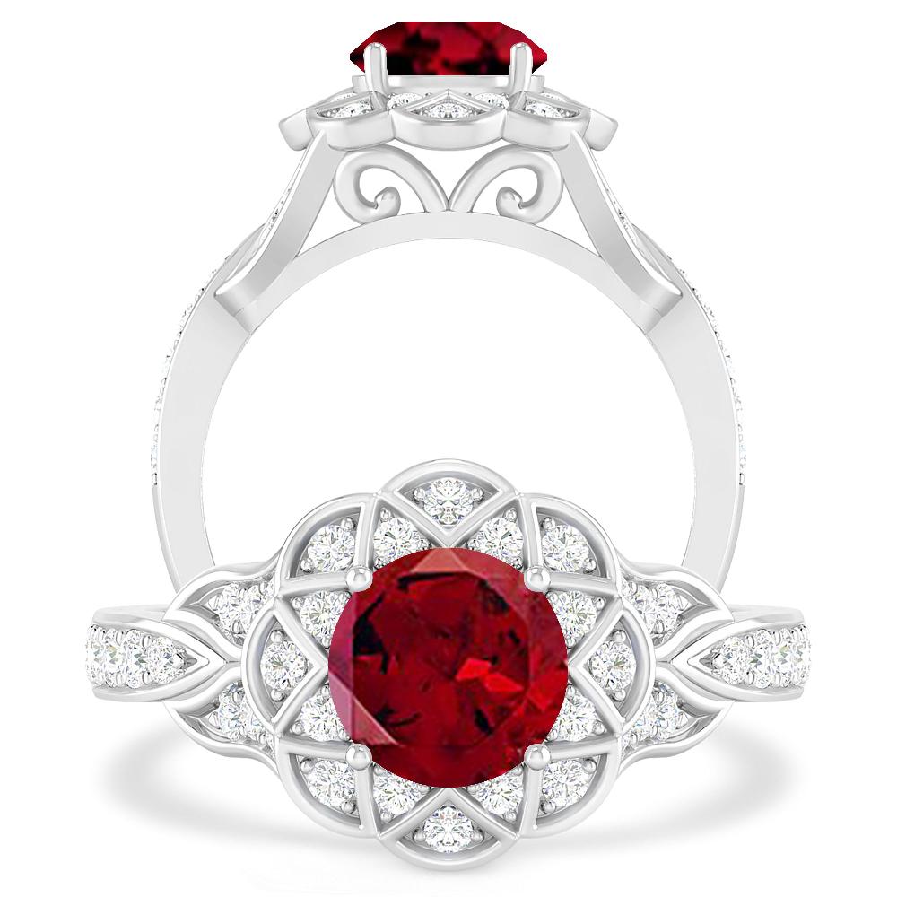 White Gold - Garnet